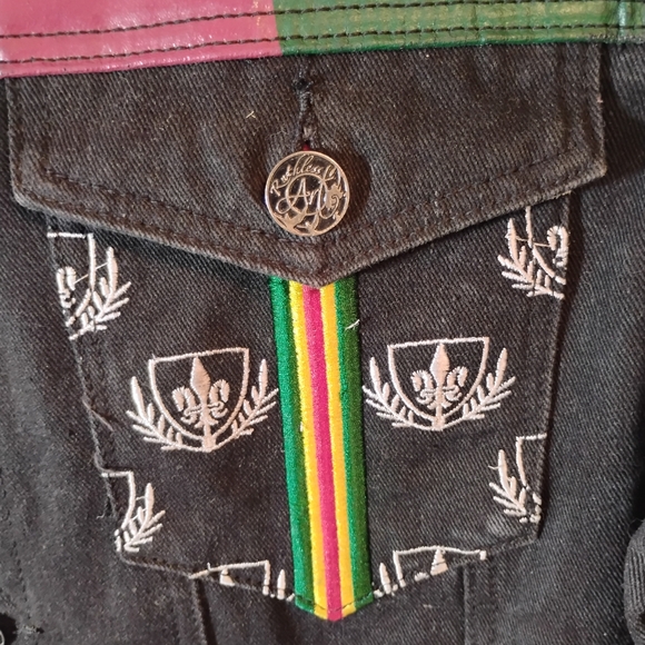 Ruthless Art Print Vintage Denim Jacket - Picture 4 of 16